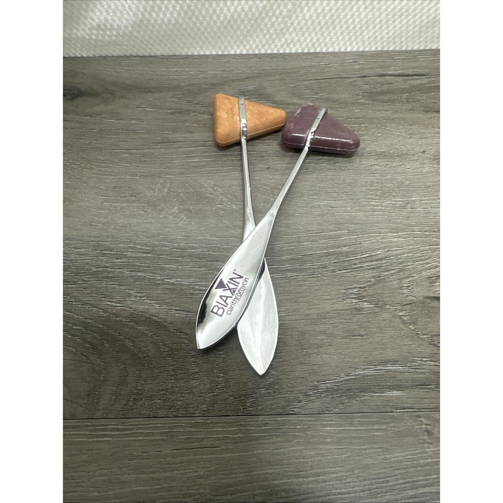 Biaxin Taylor Reflex Hammer Set Medical Pharma Promo Silver Orange Purple Good